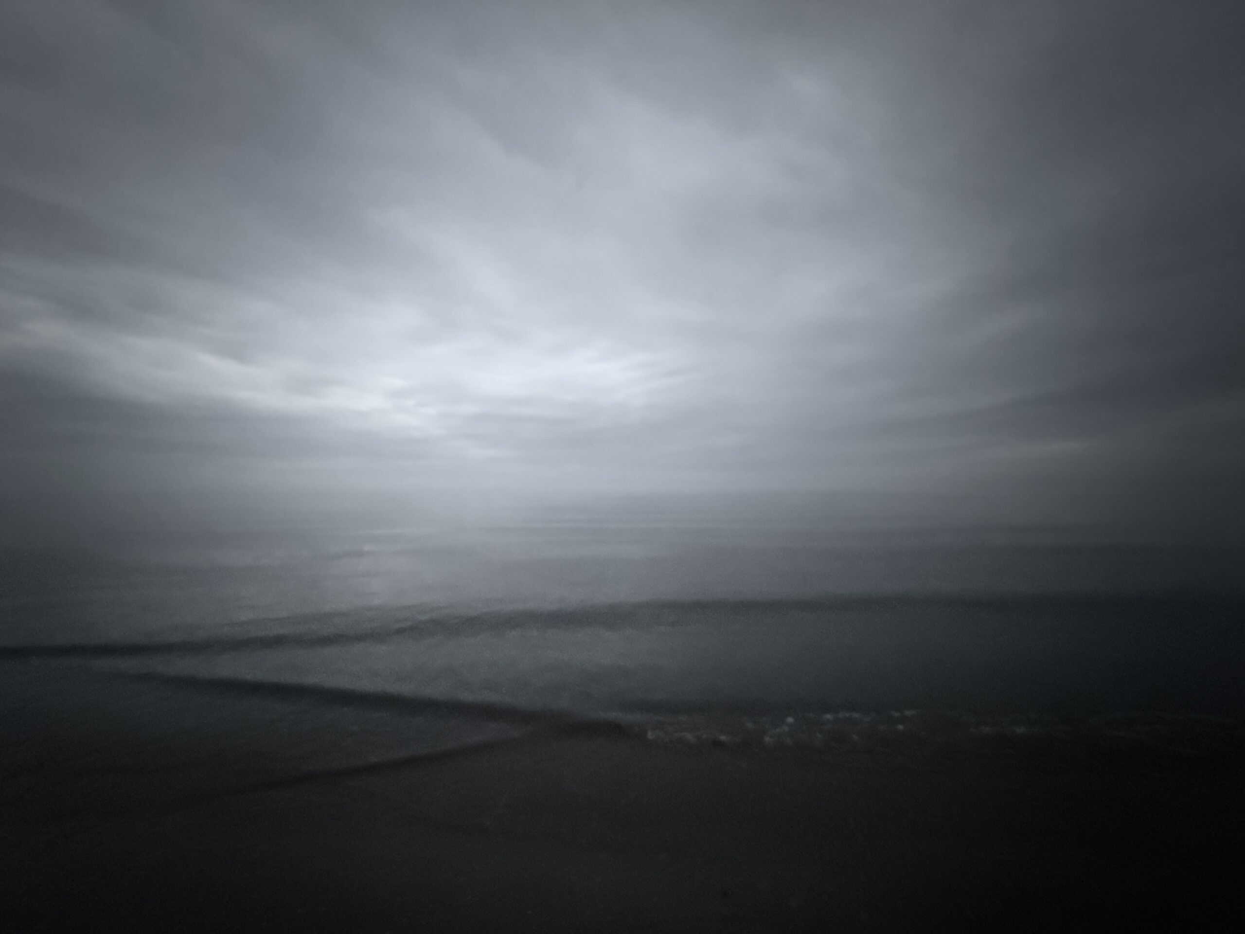dark moody sky on the bay near Cape May NJ